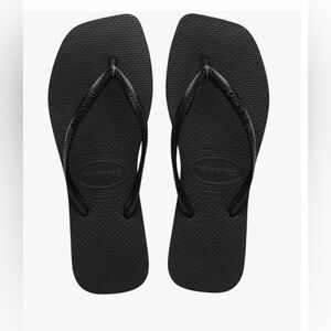 havaianas Slim Square Flip Flops Retail $34.00 Size 37/38 New w/damage